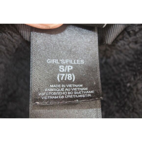 The North Face black jacket Girls size 7/8 Fuzzy - Picture 9 of 10